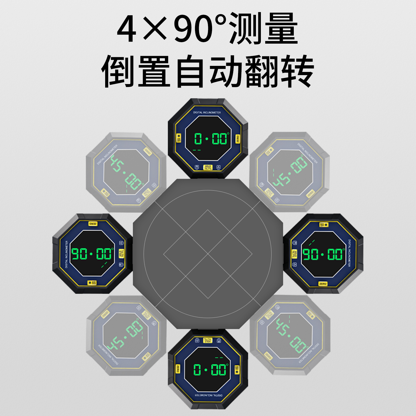 八边形数显激光倾角盒